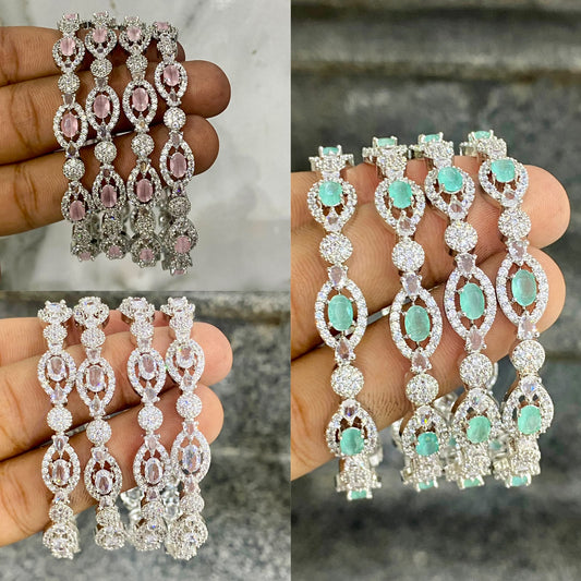 Zarcon stone fine quality 2 piece bangles set