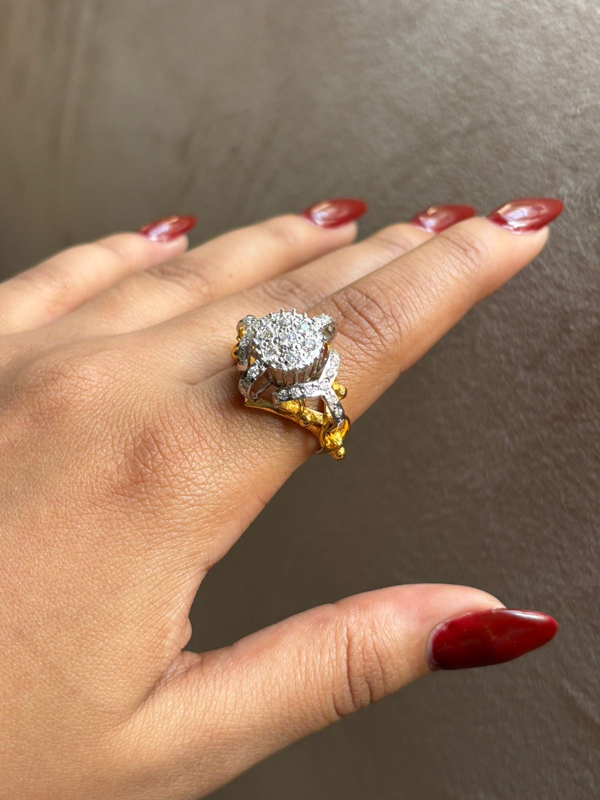 Silver sterling gold plated and mazonite diamond ring price