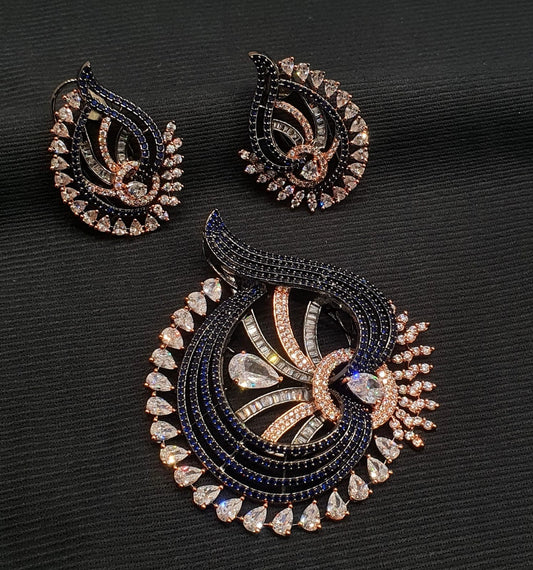 Pendant zircon and tops sets