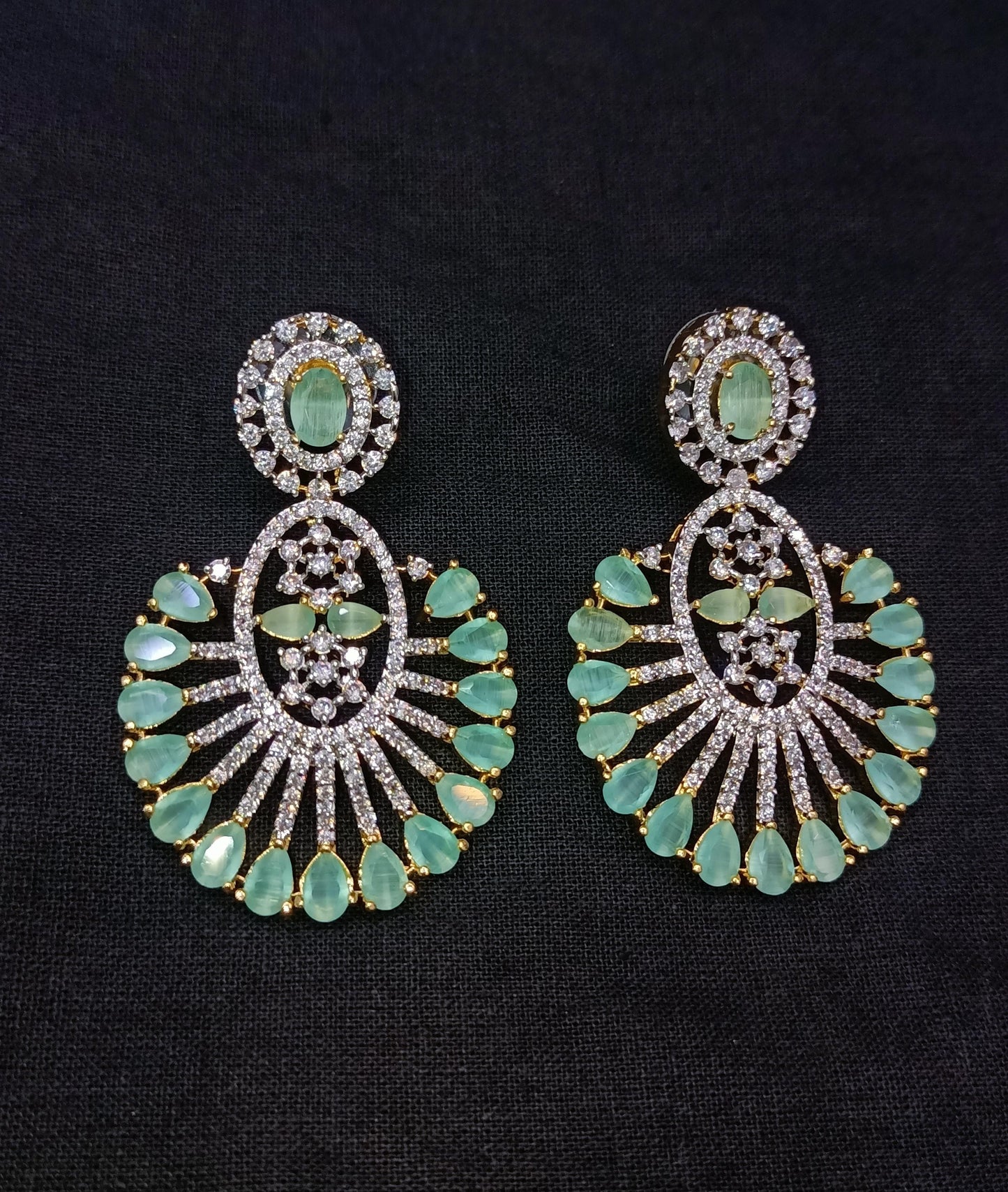 Zircon earrings 2