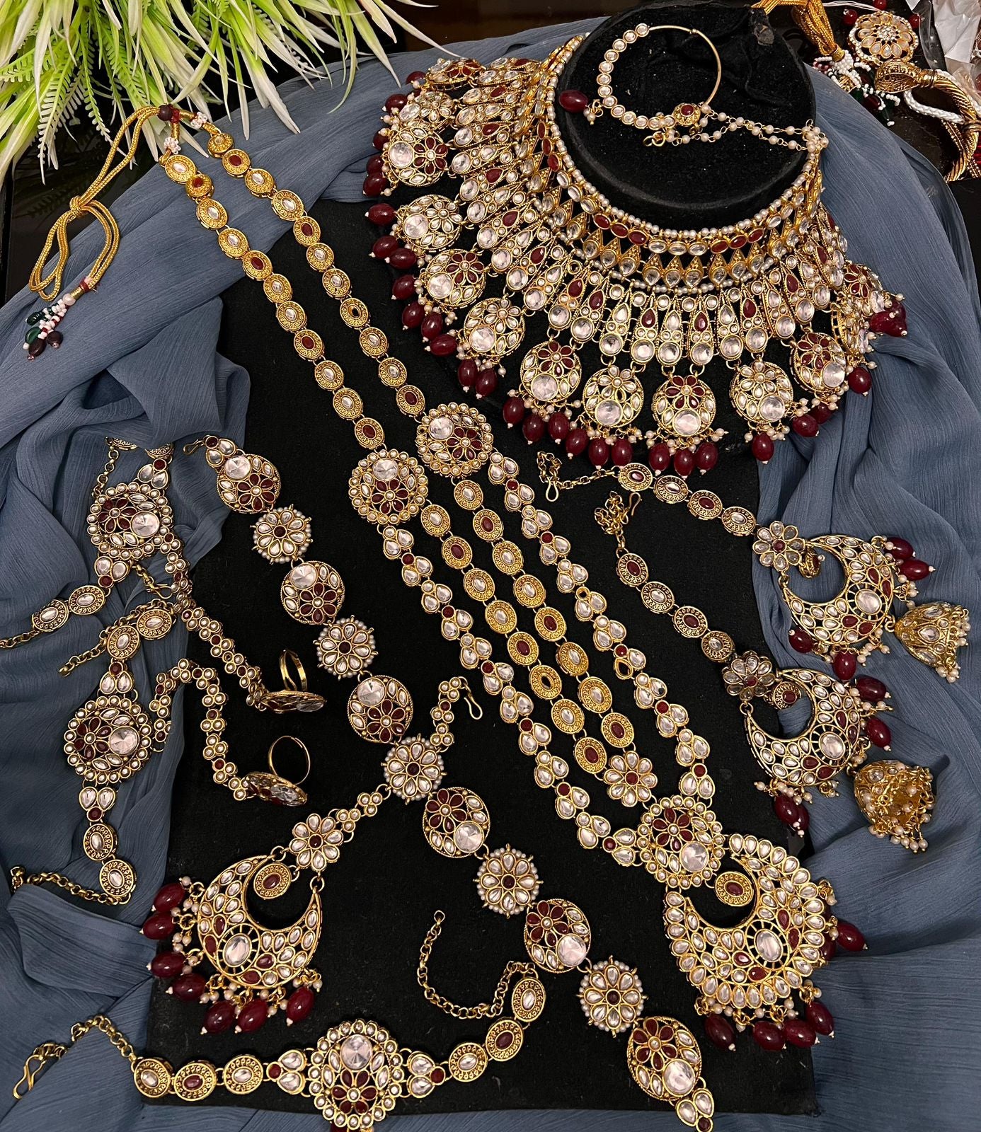 Bridal set Mala necklace