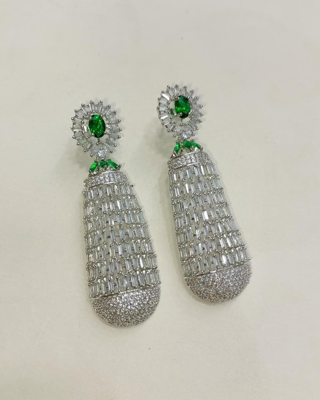 Zircon earrings danglers