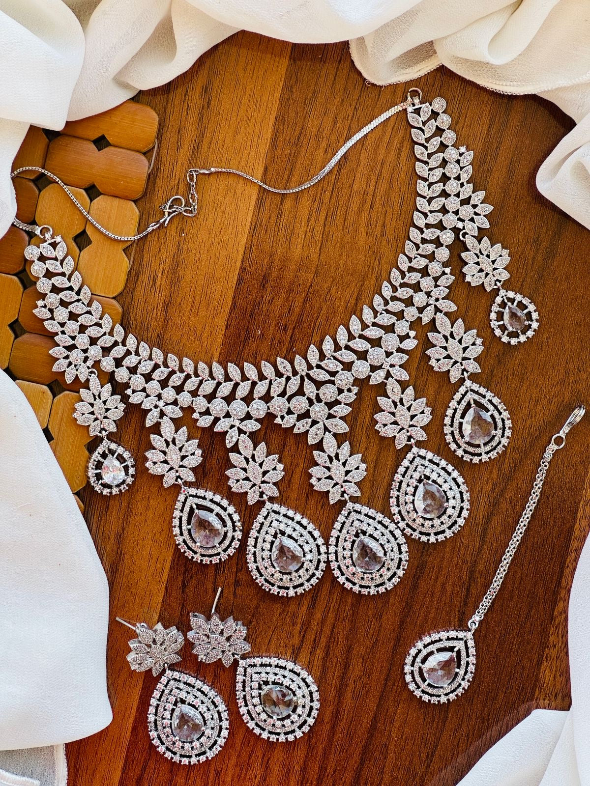 AD zircon Designer necklace set