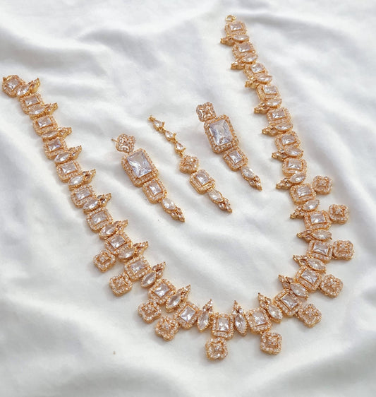 *Zircon Mala Set with Bindiya*