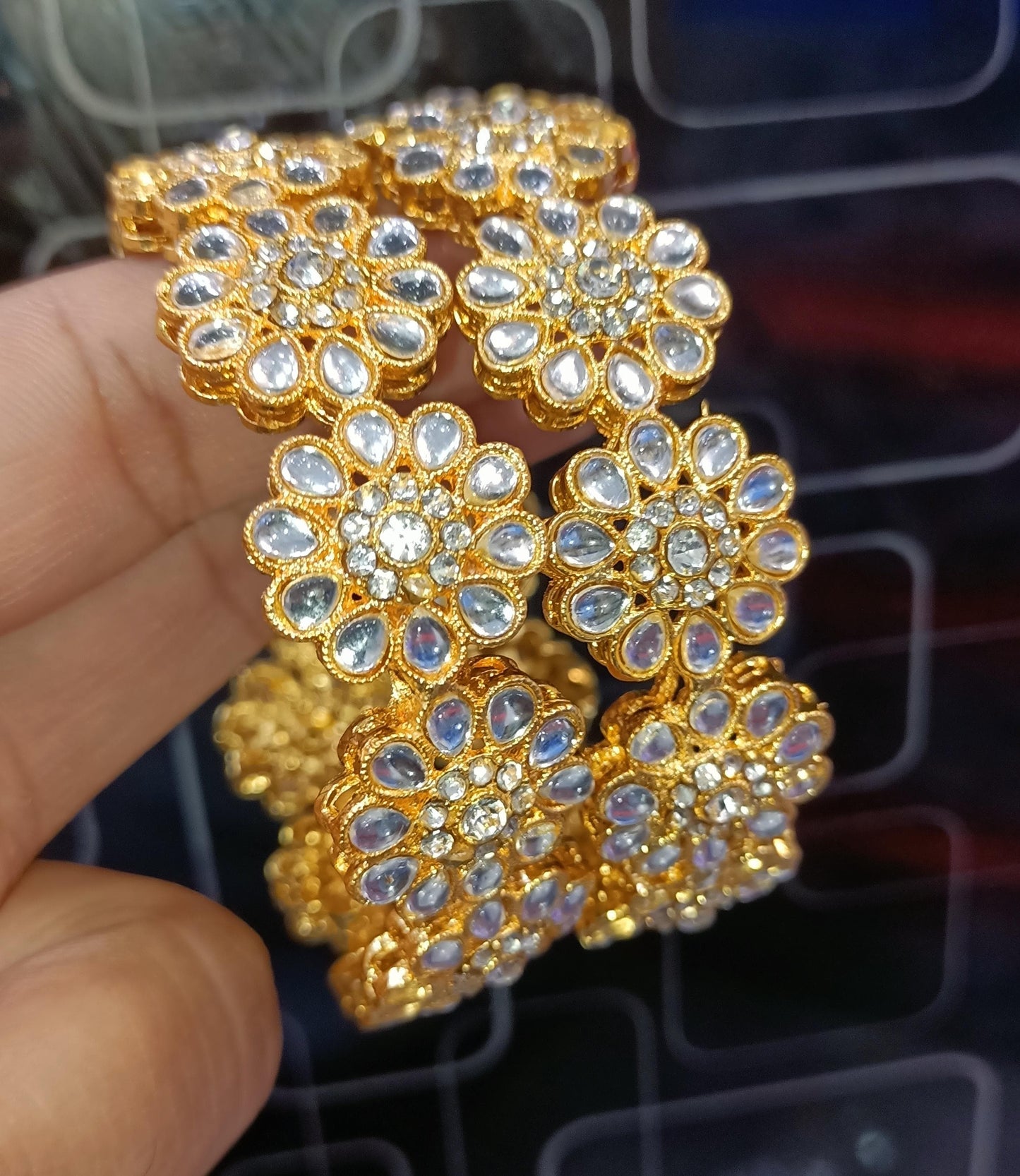 Indian Kundan Pair Bangles