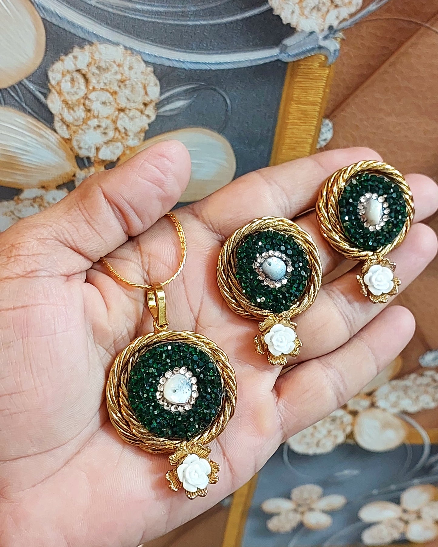 Turkish locket chain set