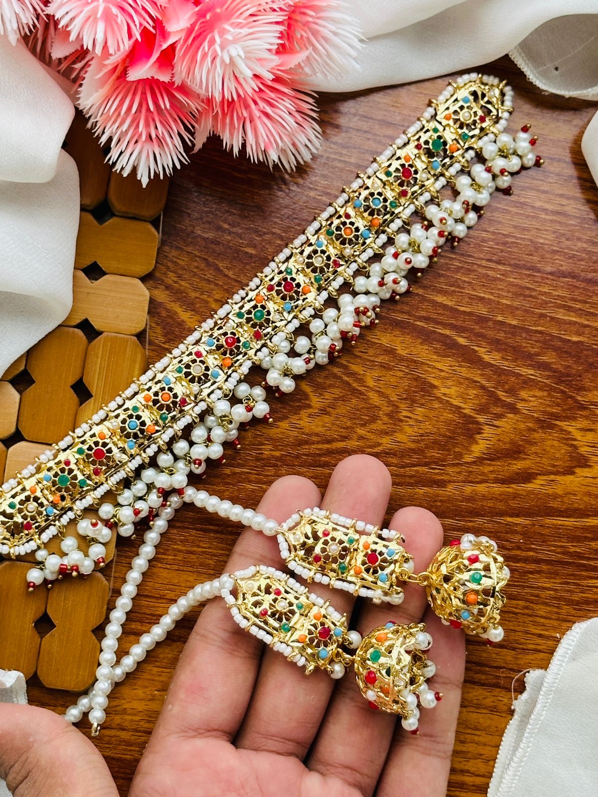 *Hyderabadi Choker Sets With Jhumkis*