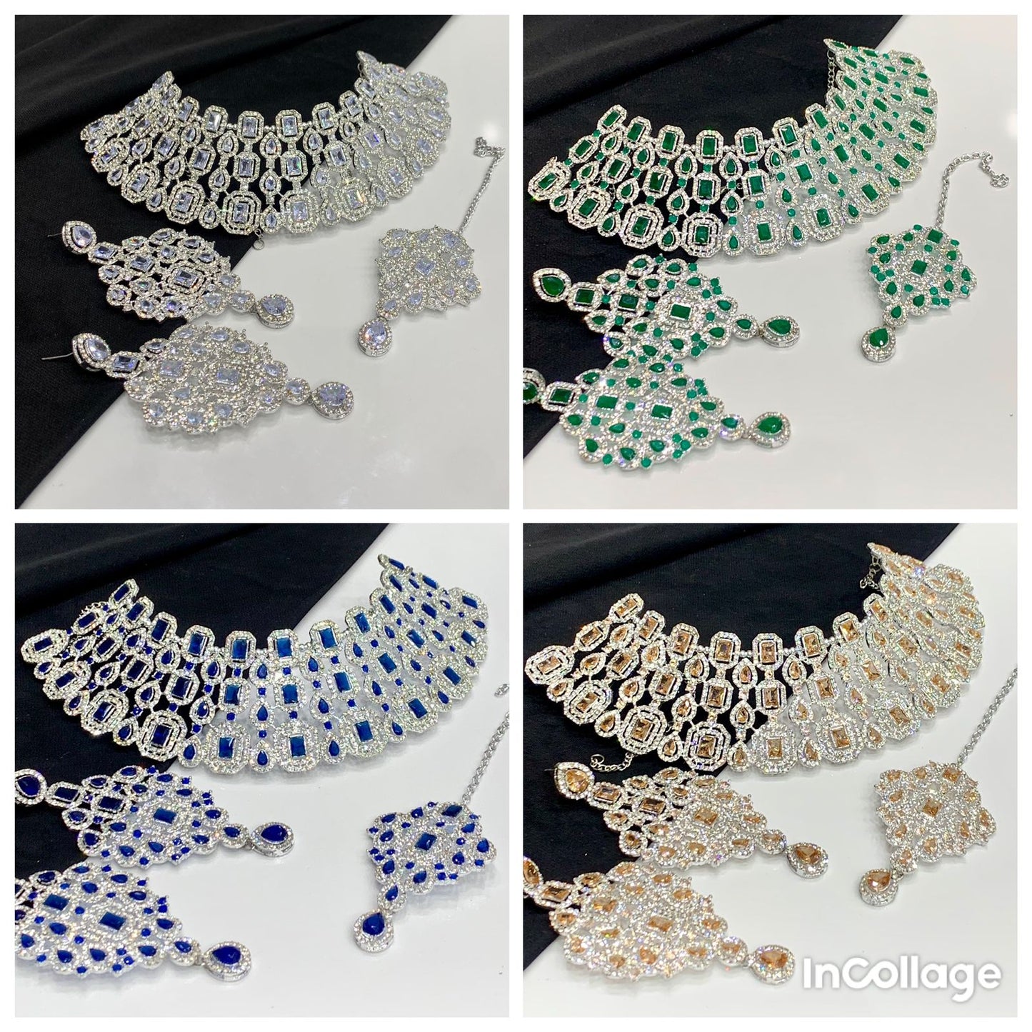 Zircon collor necklace set