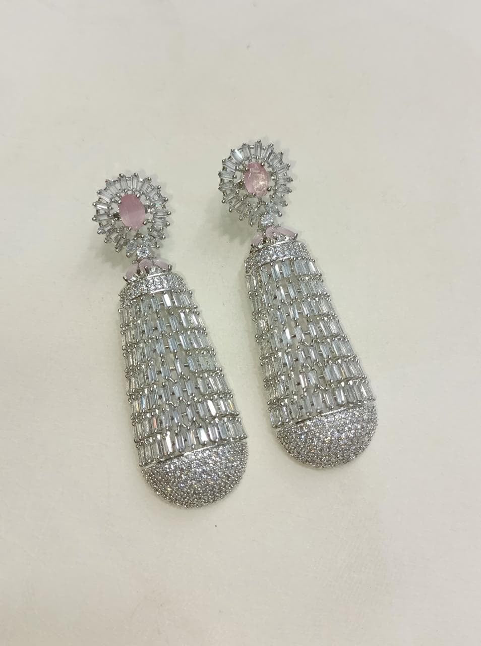 Zircon earrings danglers