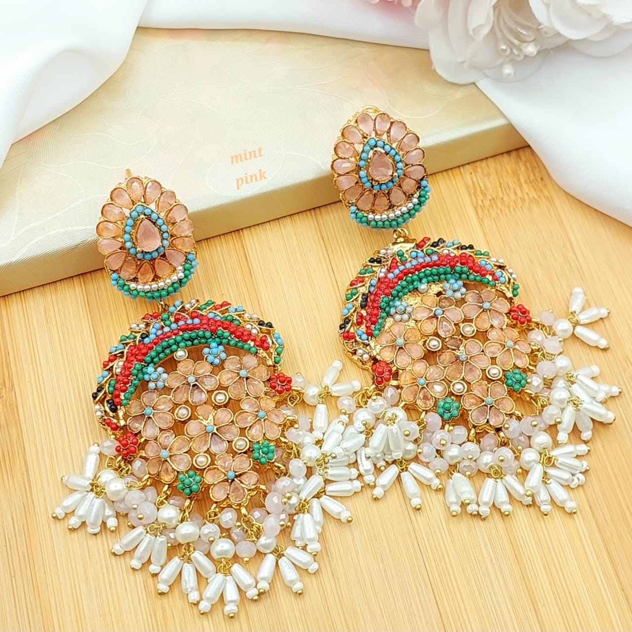 *Nauratan Gajra Earrings*