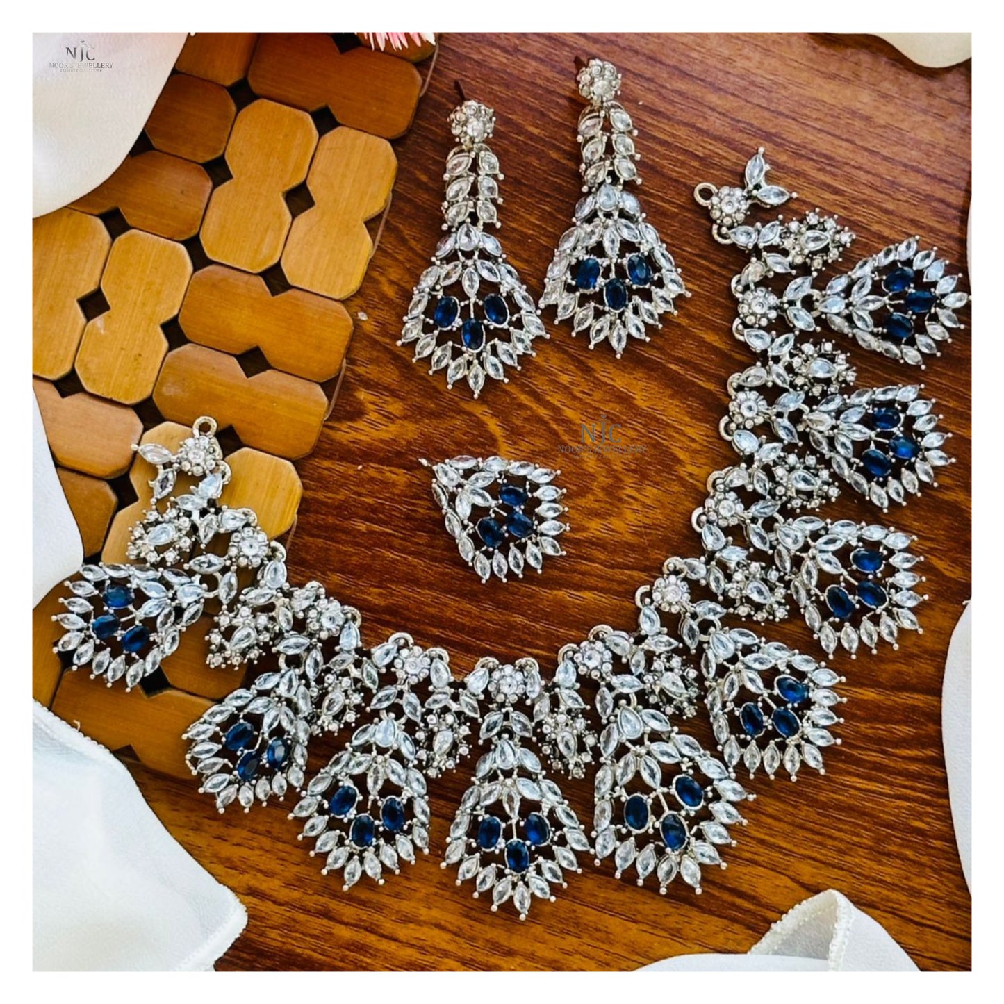 Designer collection necklace set steel polish