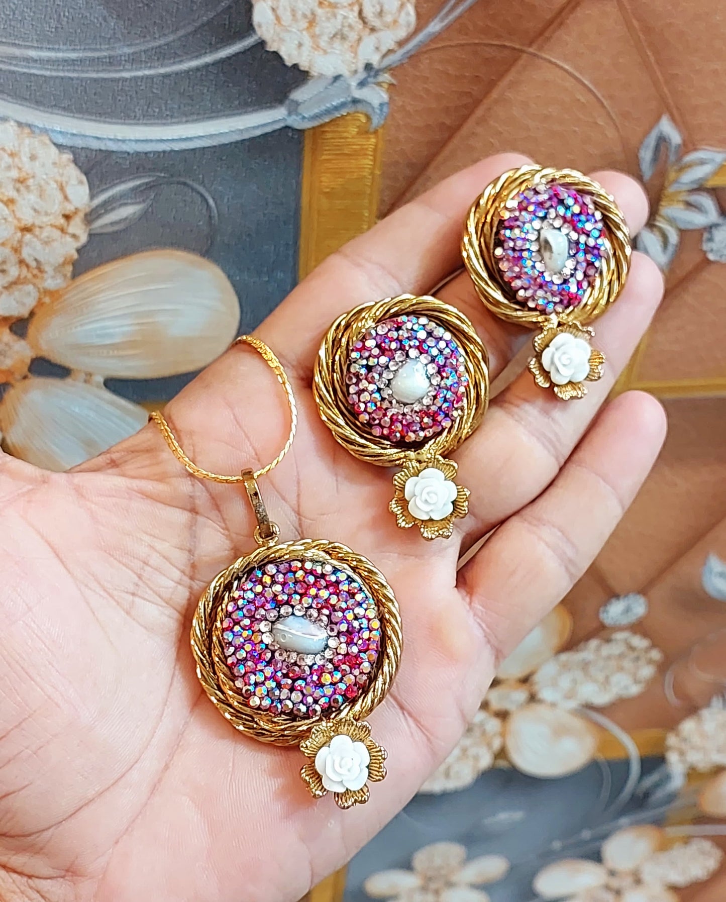 Turkish locket chain set