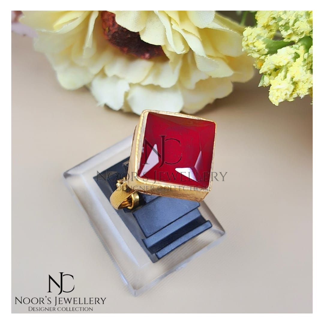 Ruby Square Ring
