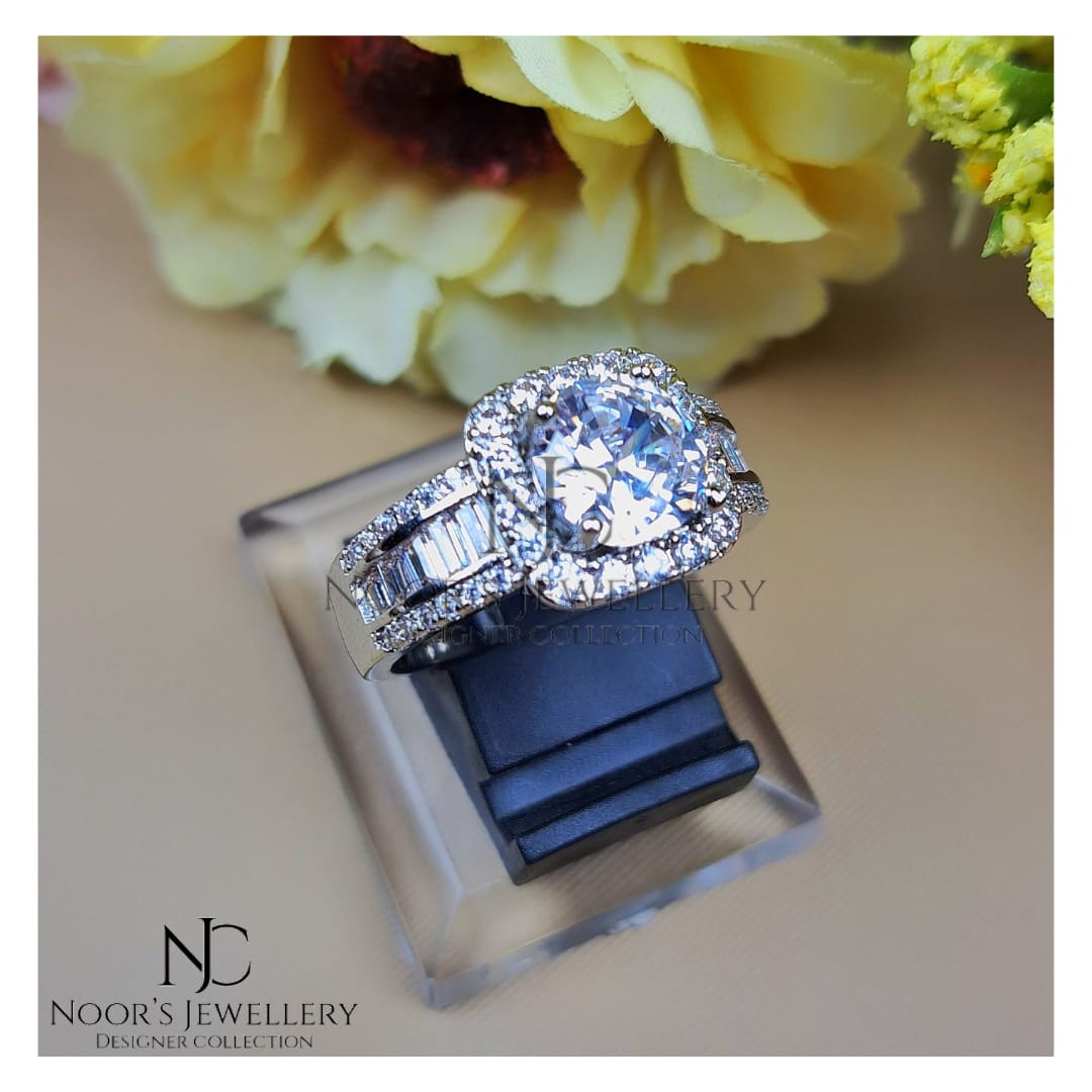 Zirconian Square Ring