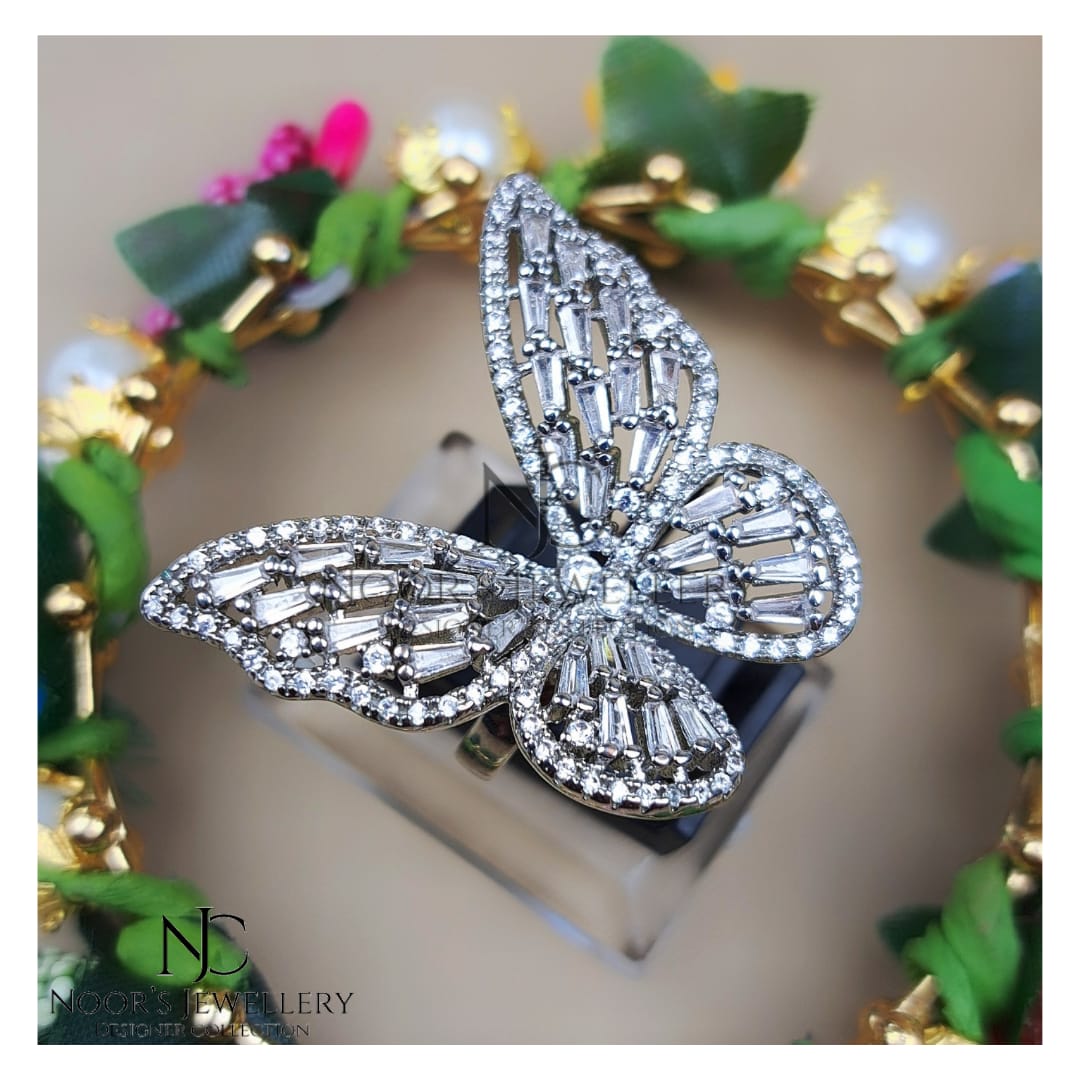 Zircon Butterfly Ring
