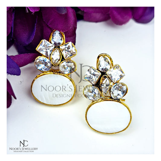 blue crystal earrings