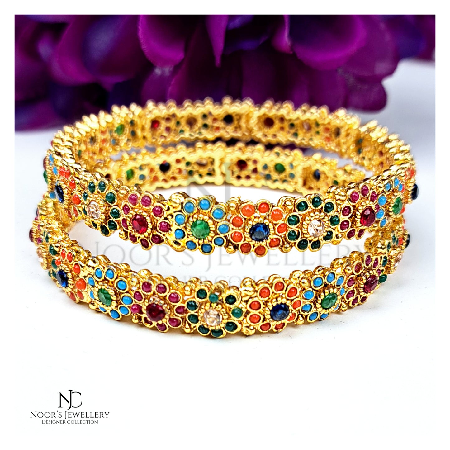Multi Floral Bangles