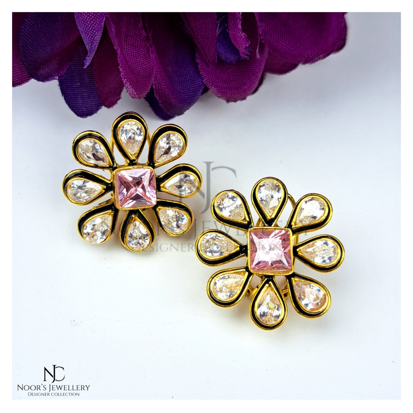 Floral Pink Earrings