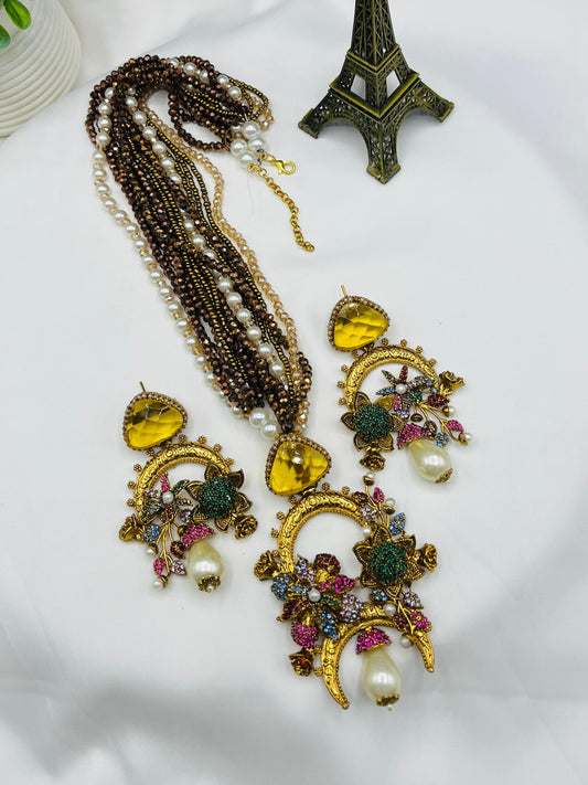Beautiful Mala set Available in All colours Heavy Mala