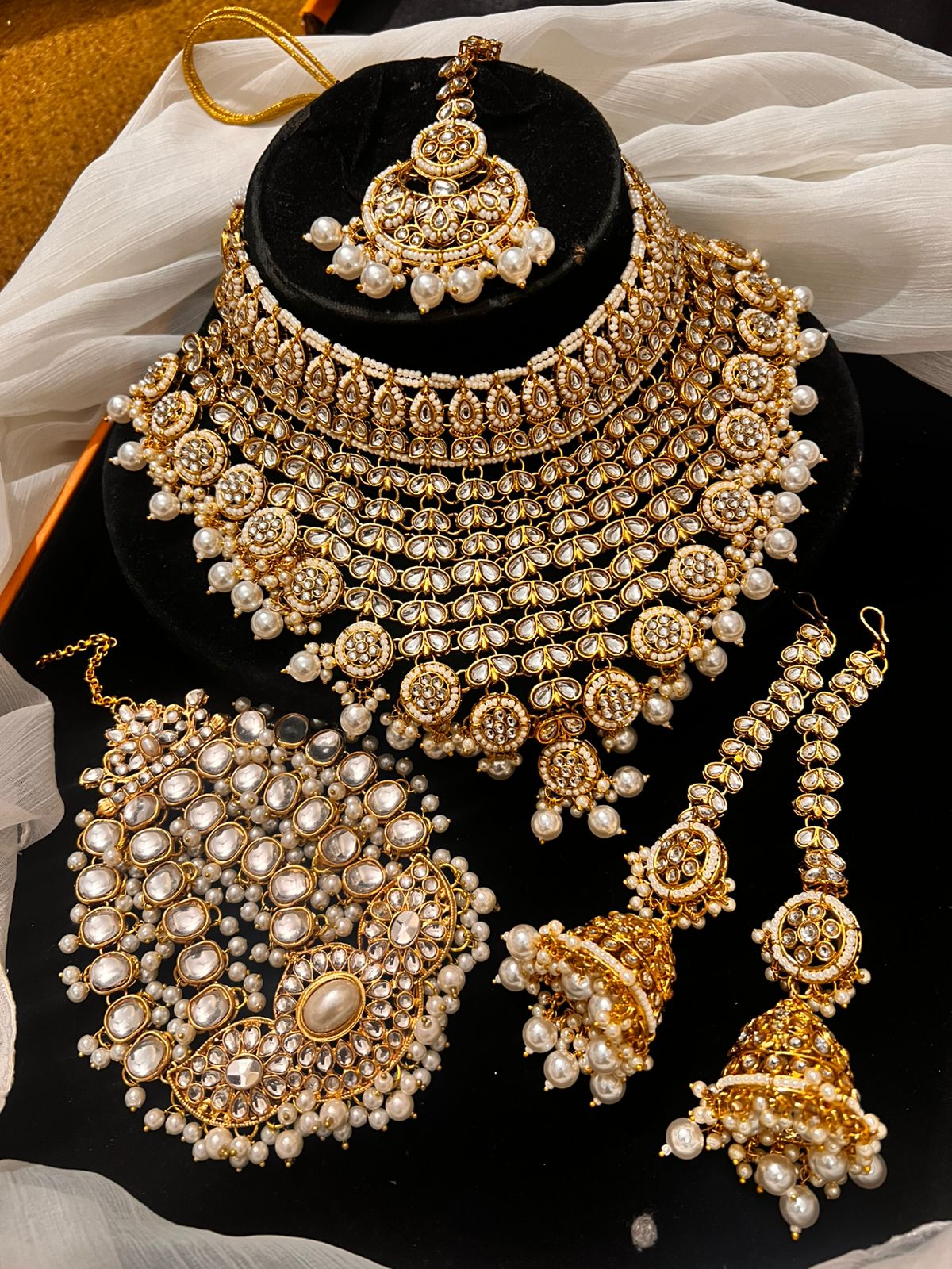 Sheesh kundan necklace set