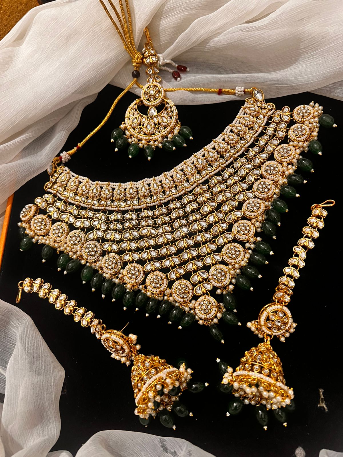 Sheesh kundan necklace set