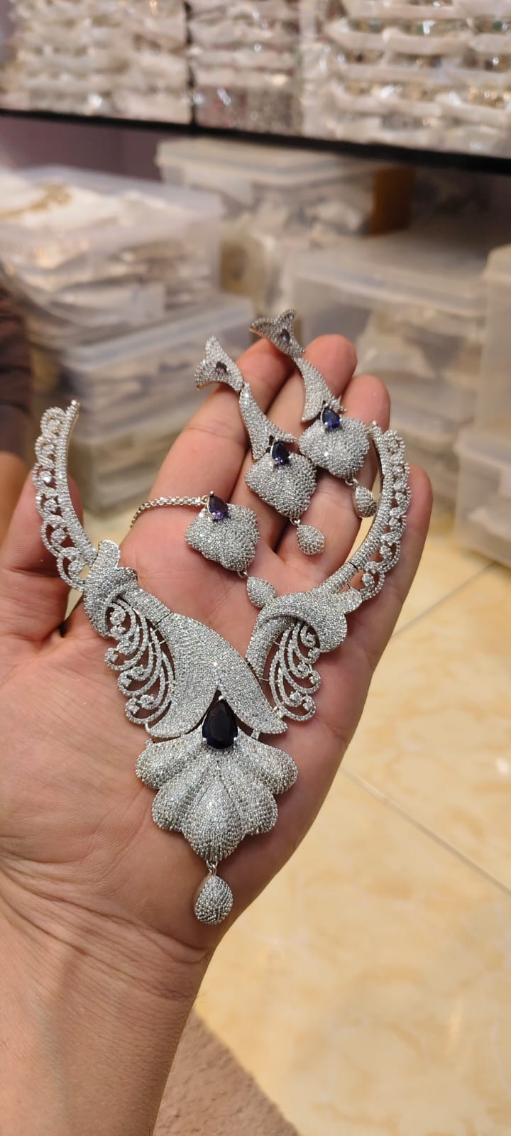 zircon necklace sets