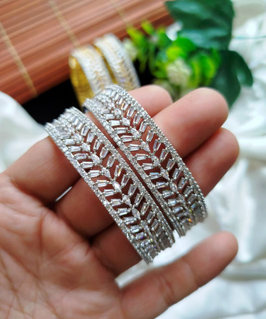 Most Stunning Pair of Micro American Diamond Bangles