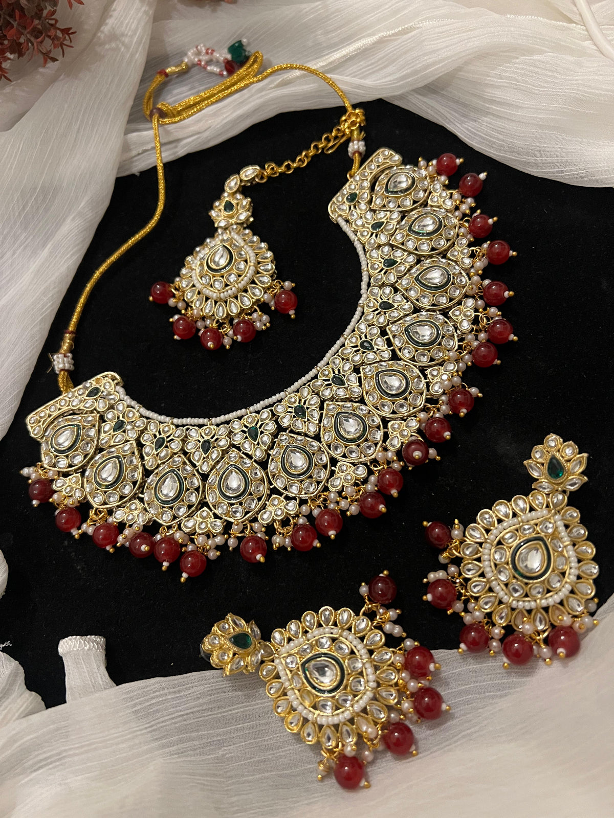 Sheesh kundan necklace sets