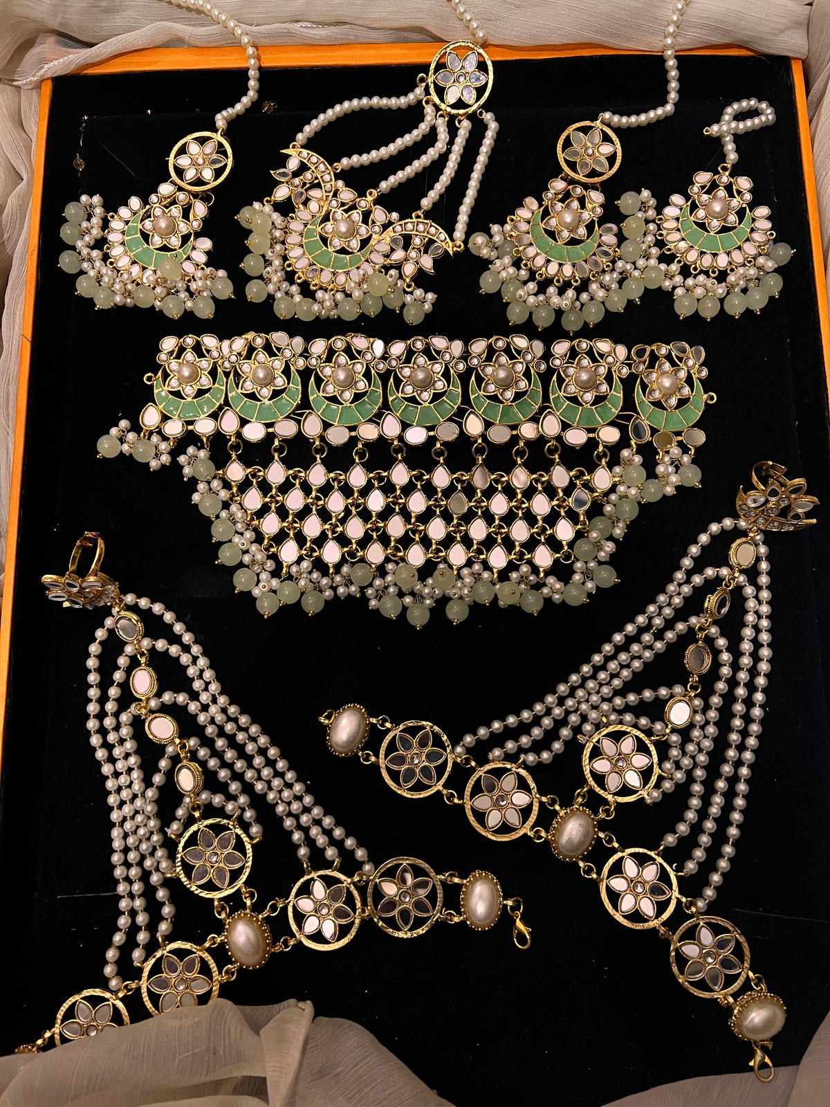 Sheesh kundan bridal sets