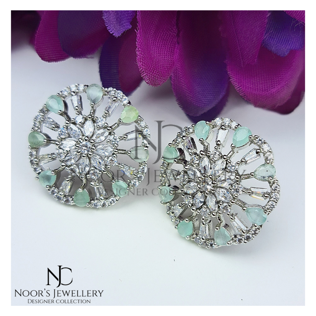 Silver Mint Studs