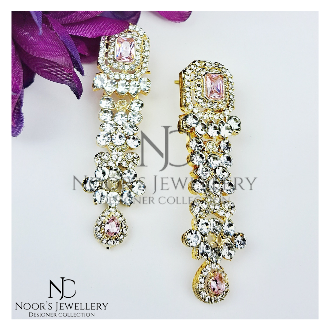 Silver Pink Earring