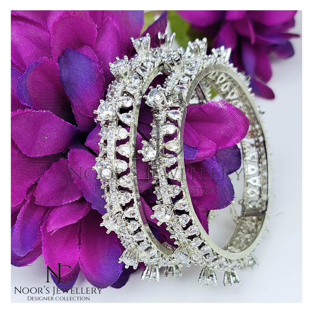 Silver Zirconian Bangles
