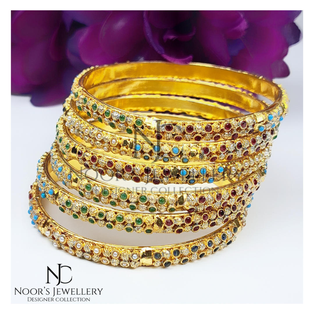 Multi Real like Gold Bangles