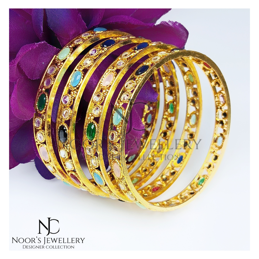 Multi Golden Bangles