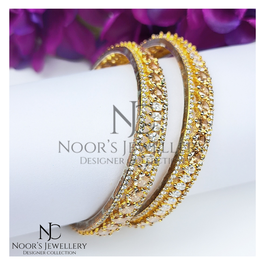 Champange Zirconian Bangles