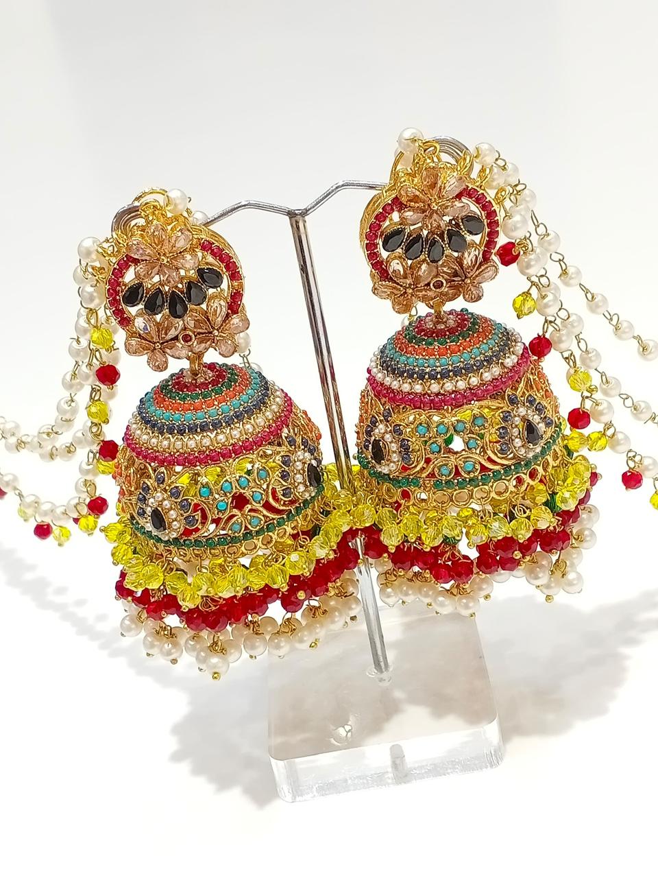 Earrings jhumkas nauratan with saharas