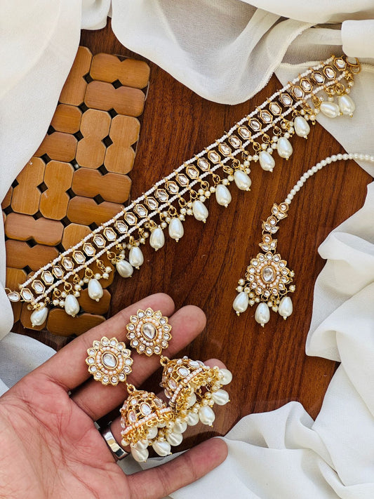 Mirror Kundan chokker set👌