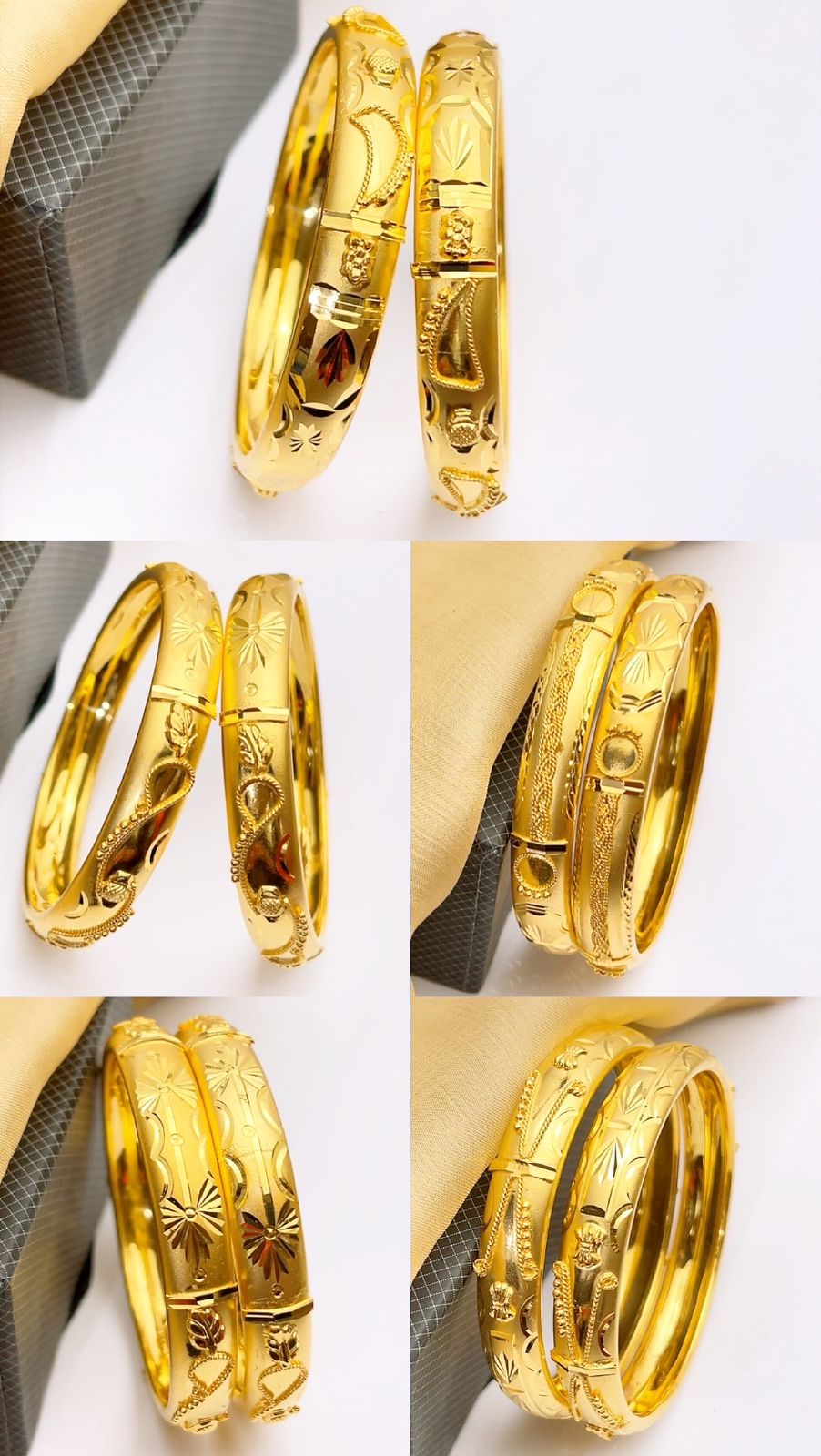 Gold plated 2 pieces karah in fine quality