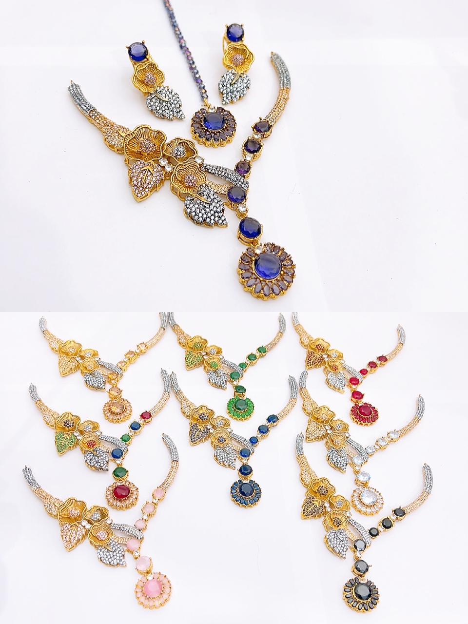 Native made necklace set in real stones fine quality