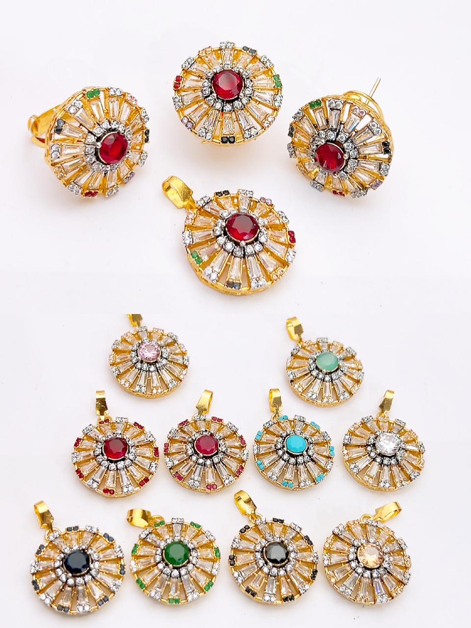 Native made locket set in real stone