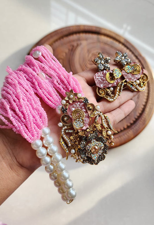 Designer collection Handmade turkish work pandent maala set