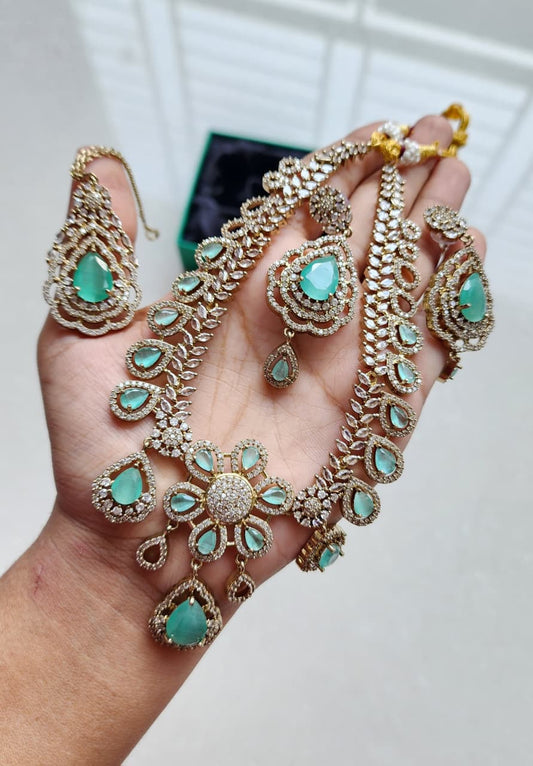 Indian American diamond neckless set