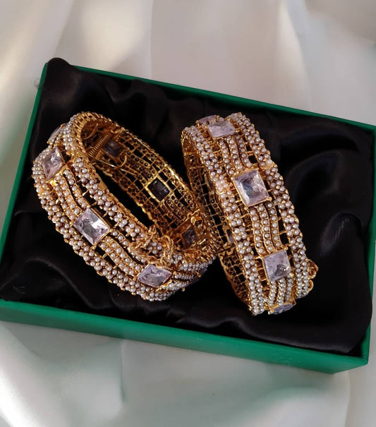 Premium Quality Nauratan with Stone Openable Bangles