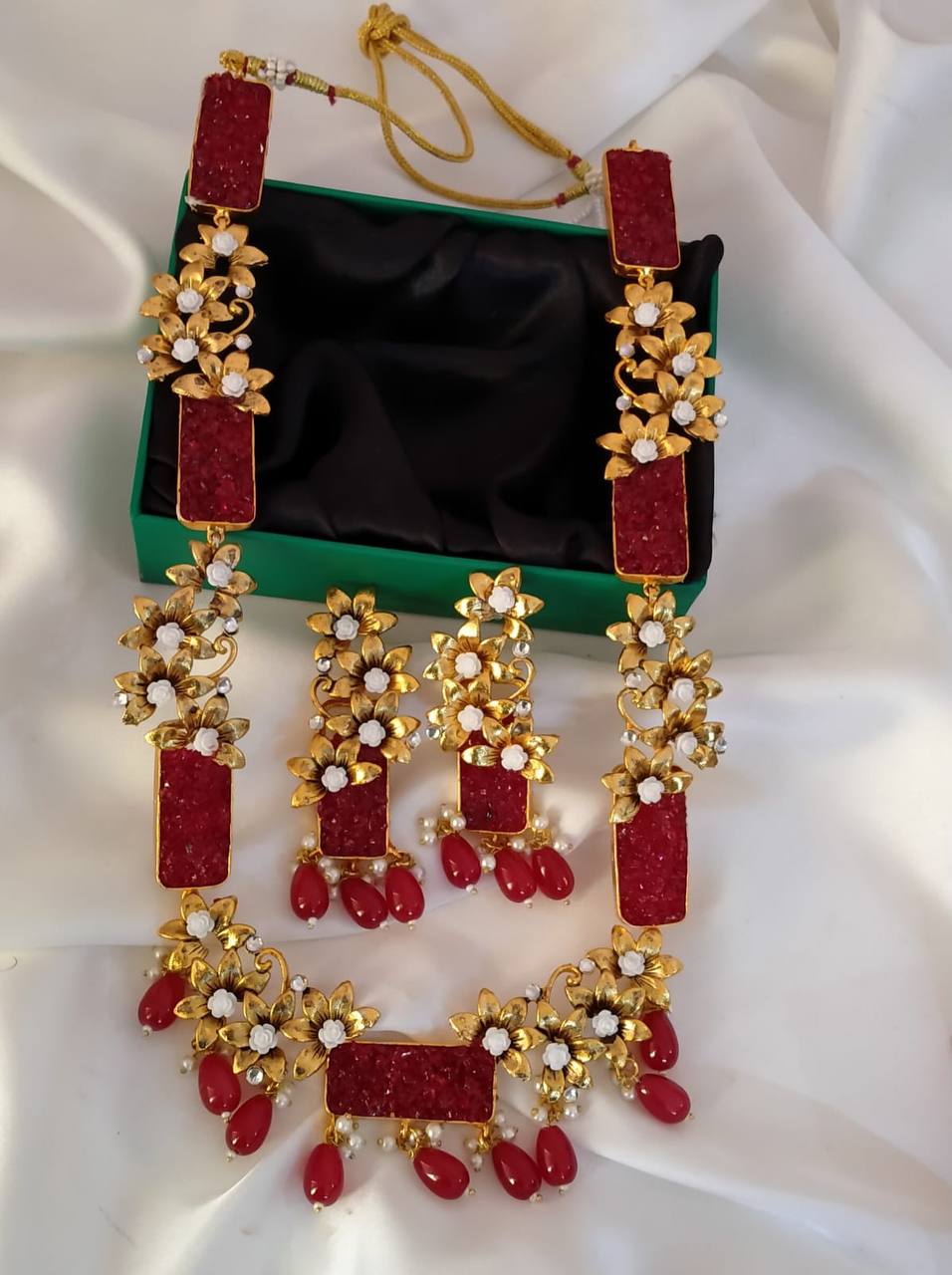 Handmade Crush Stones Mala Set