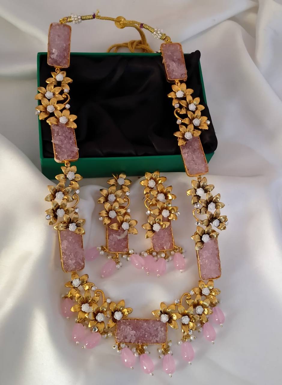Handmade Crush Stones Mala Set