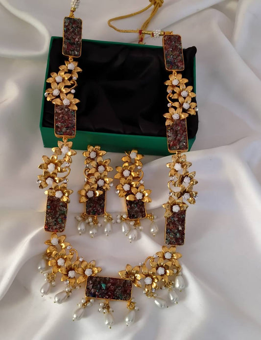Handmade Crush Stones Mala Set
