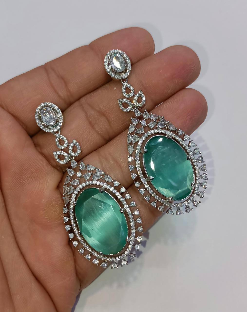 Hydro Dublet Stone Earrings