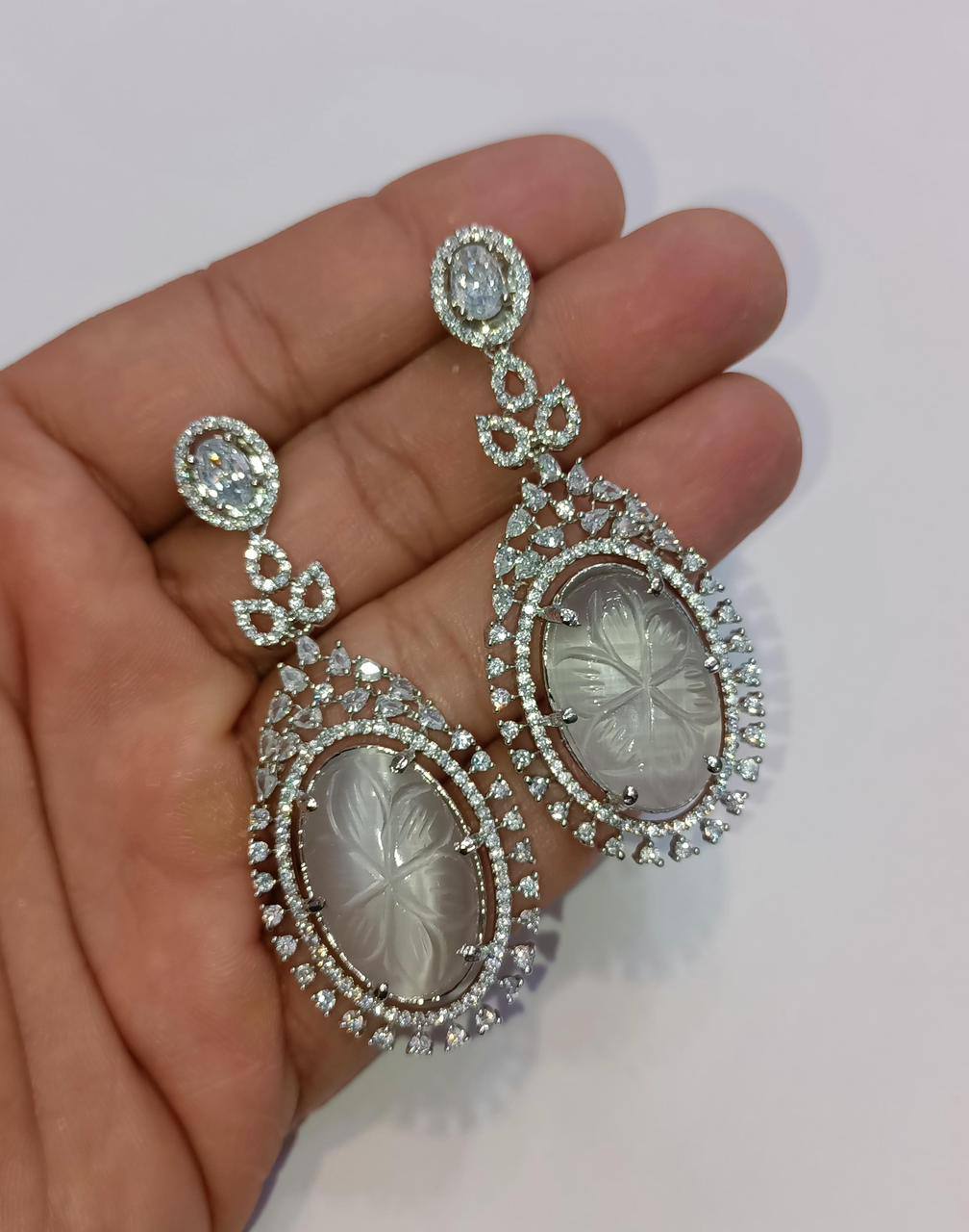 Hydro Dublet Stone Earrings