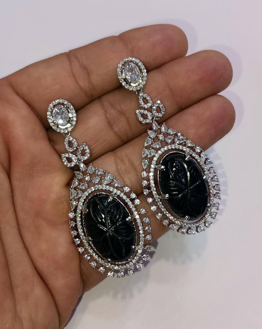 Hydro Dublet Stone Earrings