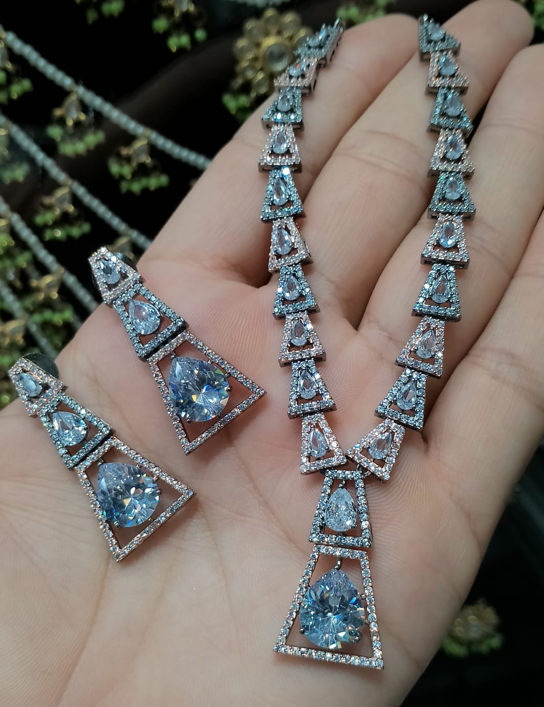 Necklace zircon sets NJC-040